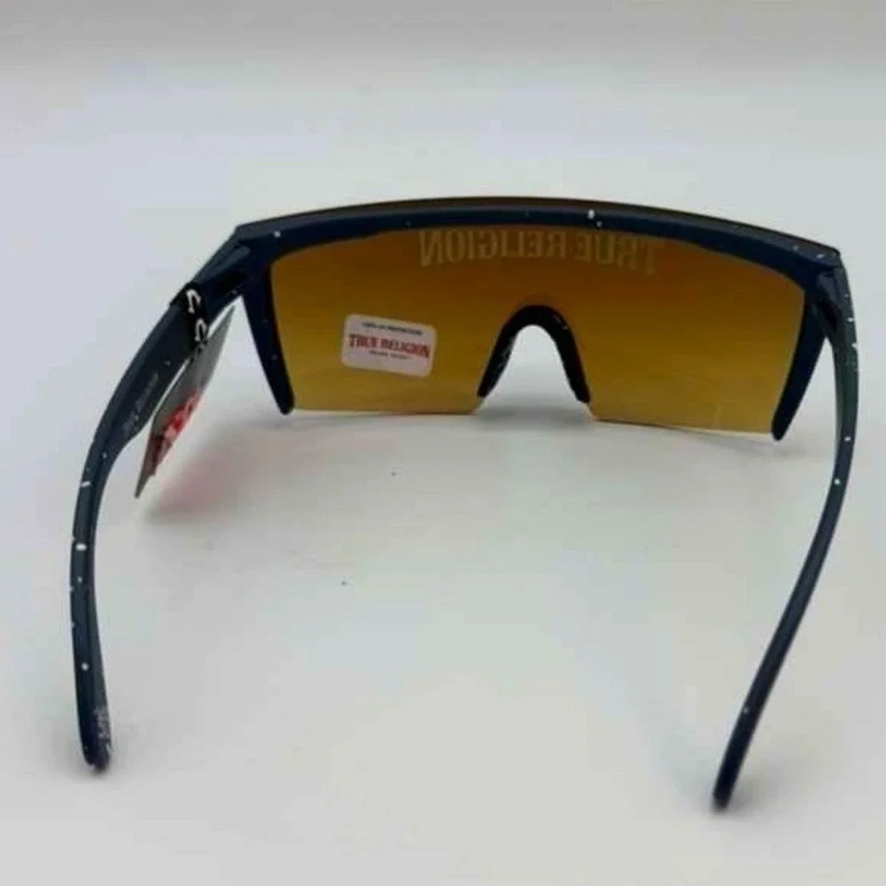 True Religion Mirrored Sunglasses‎ – Black Blue & Silver – NWT